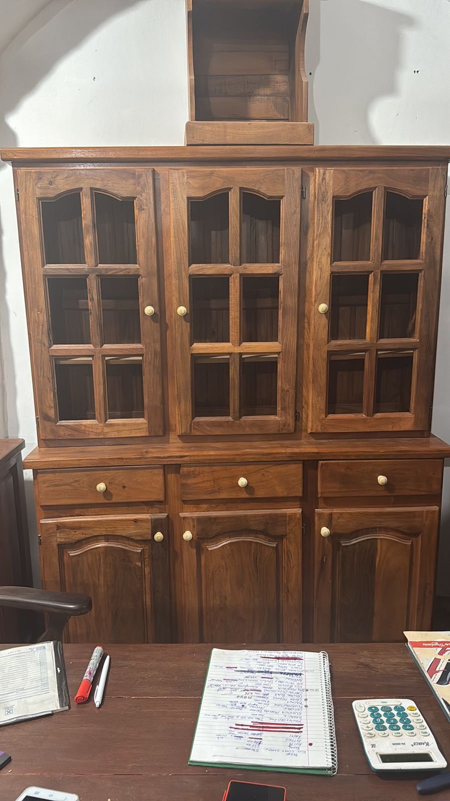 Modular Cristalero de 1.50mts 3 Puertas