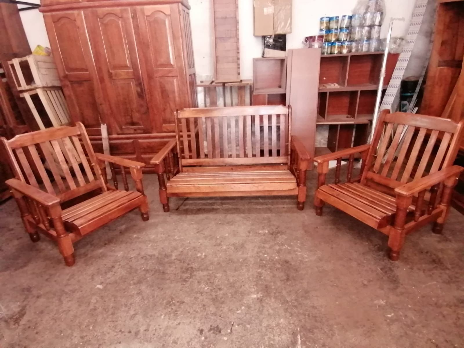 Juego de living 2 cuerpos - Reclinable